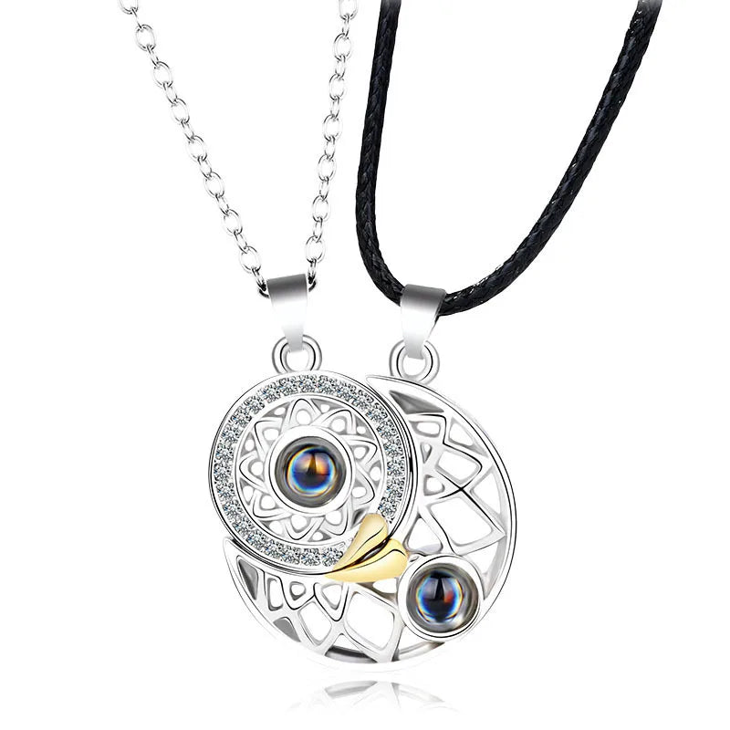 Fashion Couple Matching Sun & Moon Necklaces: The Perfect Gift for Lovers