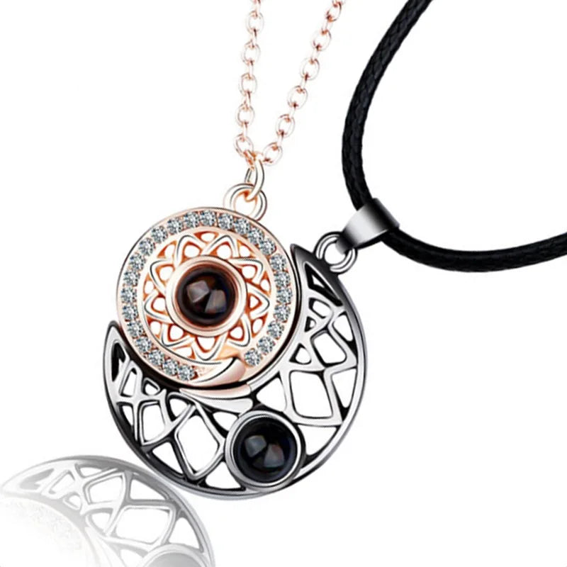 Fashion Couple Matching Sun & Moon Necklaces: The Perfect Gift for Lovers