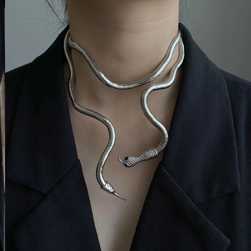 AENSOA 2022 Punk Multi-Layer Snake Jewelry Set