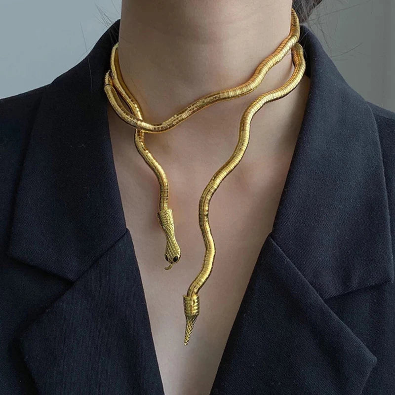 AENSOA 2022 Punk Multi-Layer Snake Jewelry Set